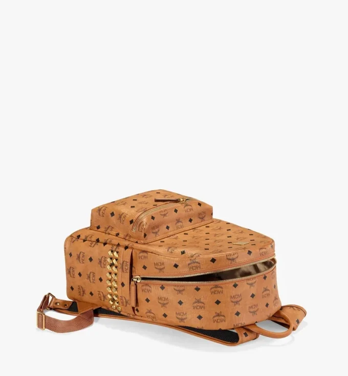Zaino Stark con borchie laterali in Visetos